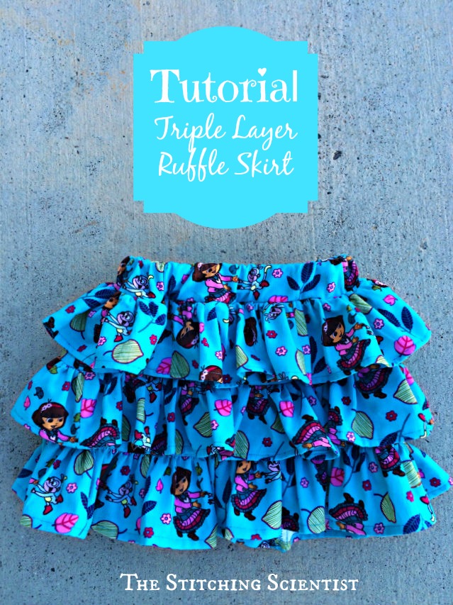 Tutorial: Little girls triple layer ruffle skirt