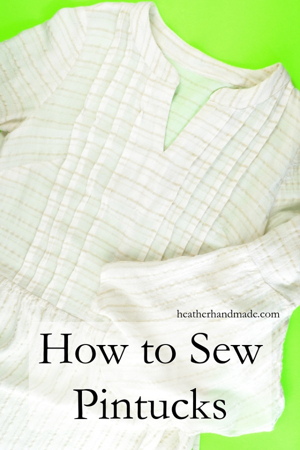 Tutorial: Sewing pintucks