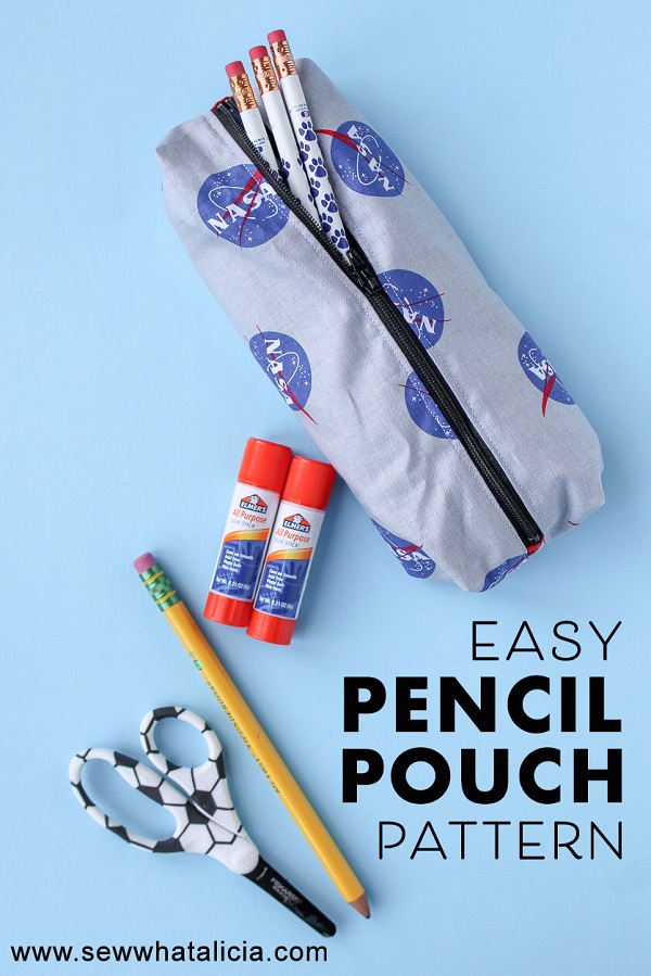 Sewing tutorial: Easy zipper pencil pouch