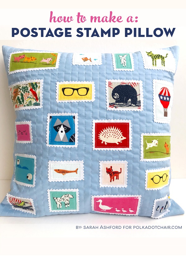 Sewing tutorial: Postage stamp pillow