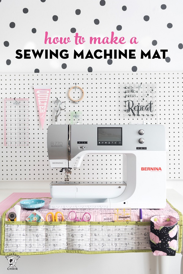 Sewing tutorial: Sewing machine mat and organizer