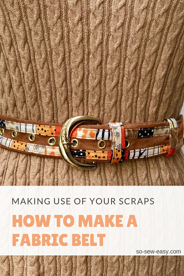 Sewing tutorial: Fabric belt using your scraps