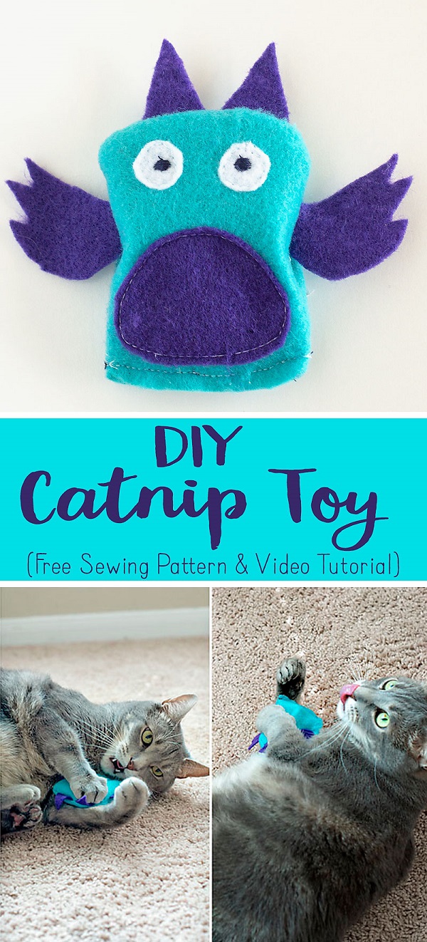 Sewing tutorial: Felt catnip toy, with free pattern