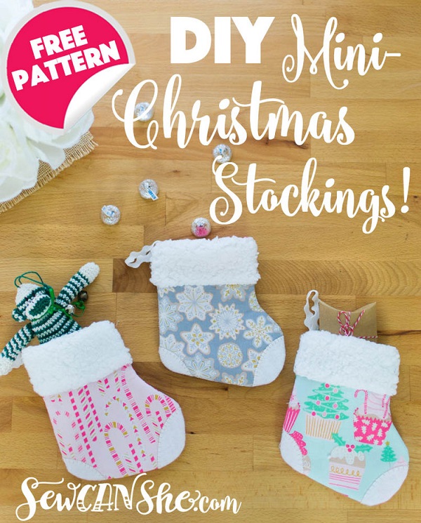 Sewing tutorial: Mini Christmas stockings