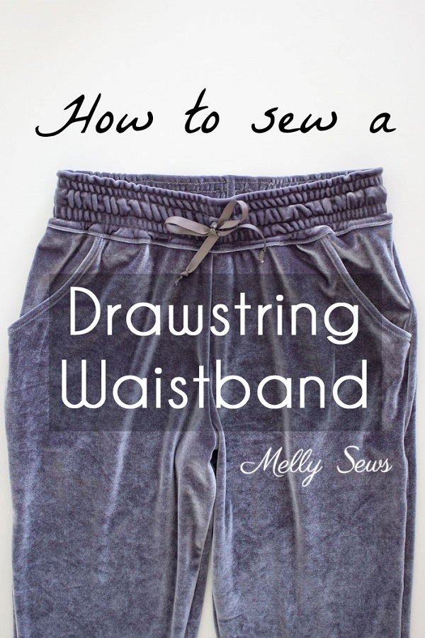 Sewing tutorial: Drawstring elastic waistband