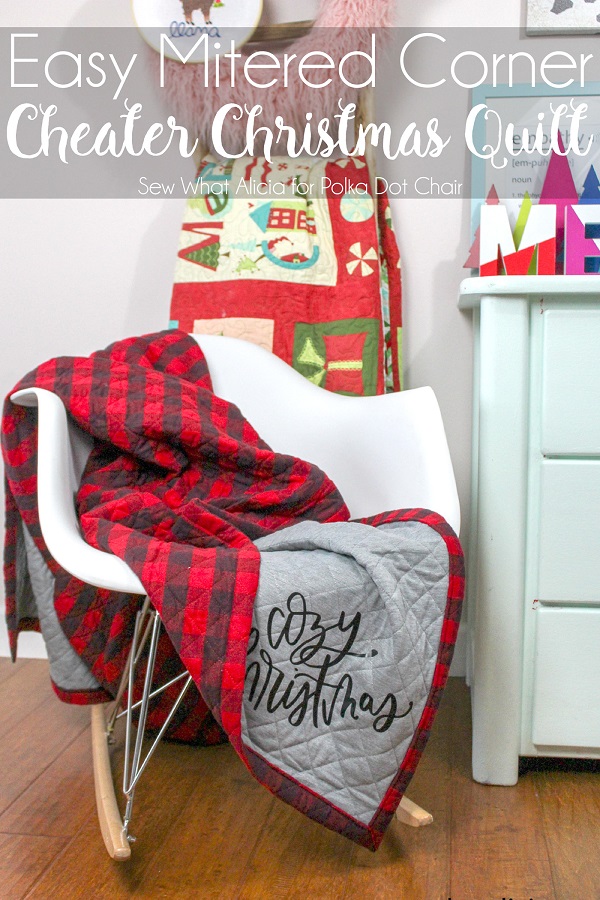 Sewing tutorial: Easy cheater Christmas quilt