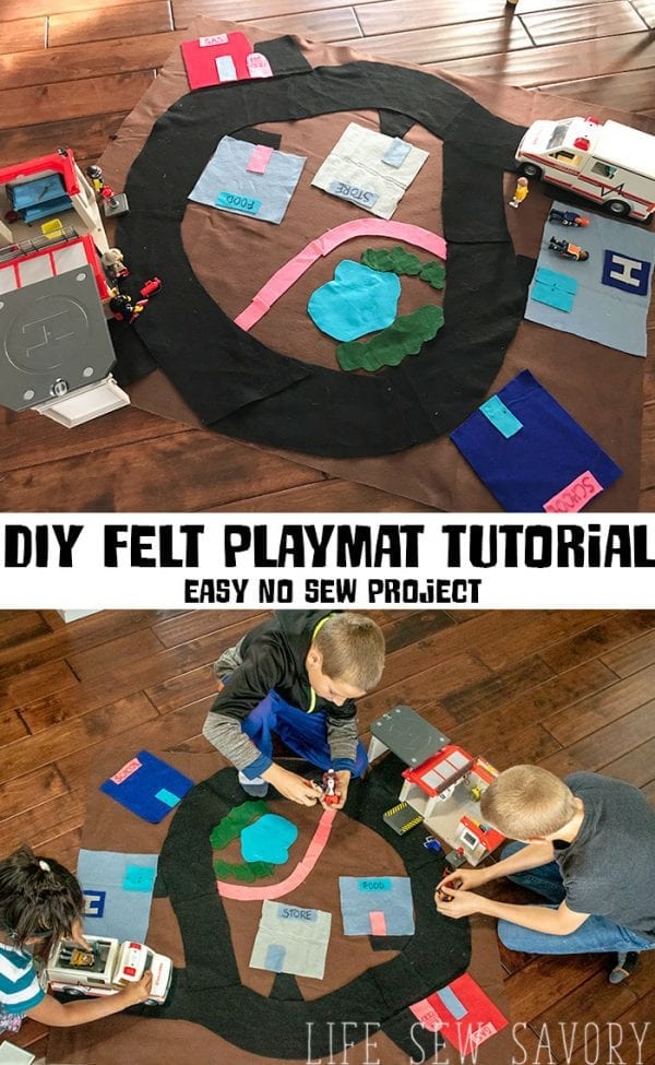 Tutorial: No-sew felt playmat