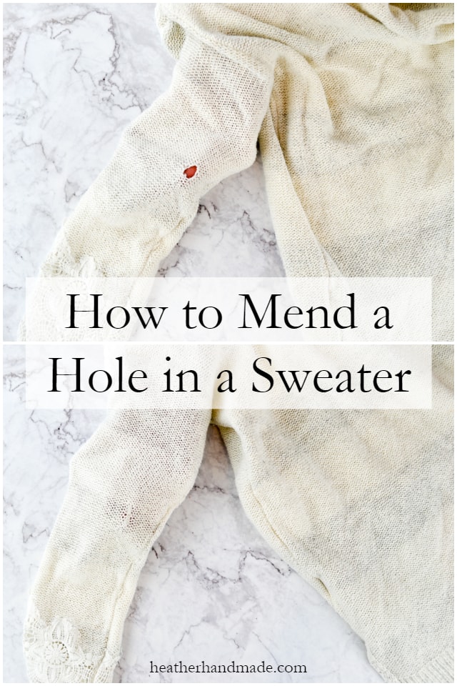 Sewing tutorial: Mend a hole in a sweater