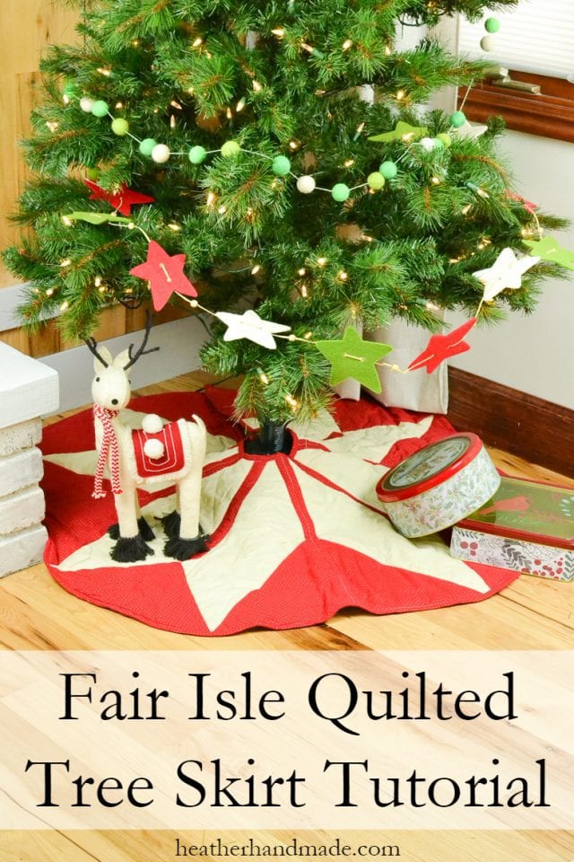 Sewing tutorial: Fair Isle Christmas tree skirt