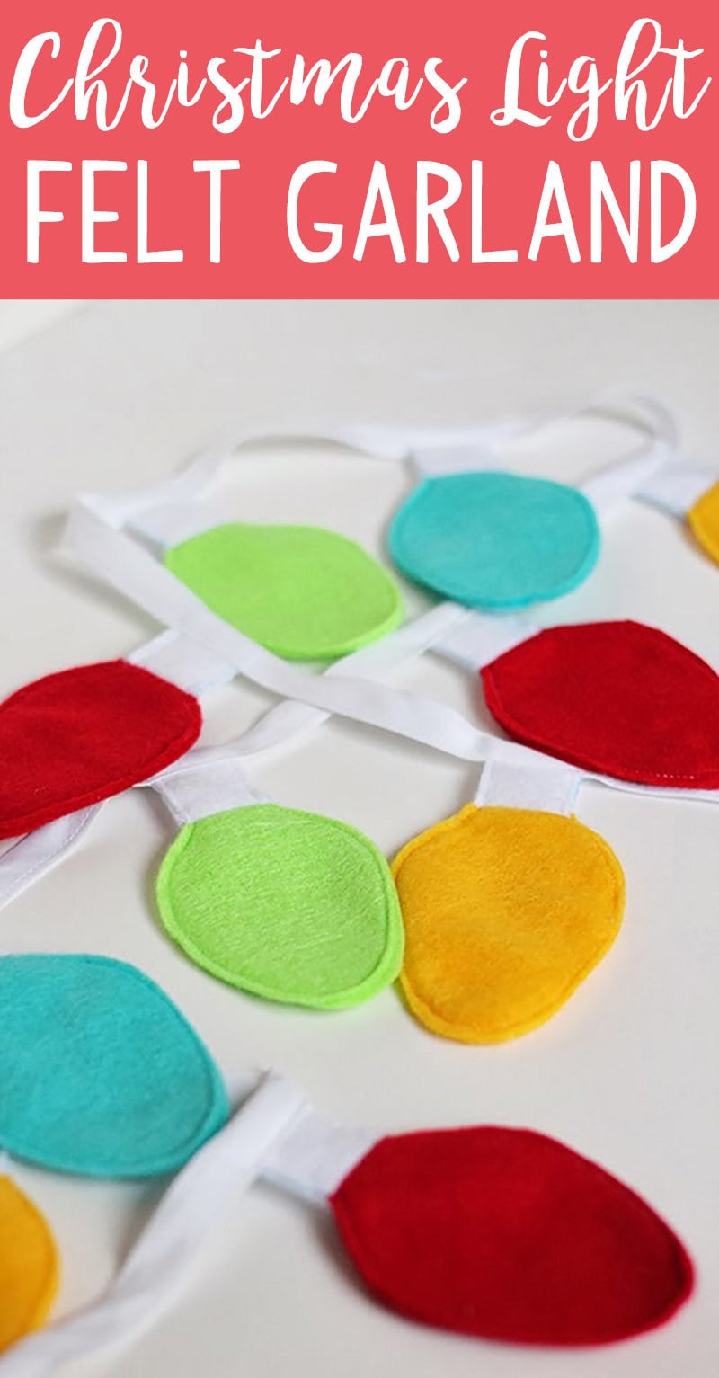  Sewing tutorial: Felt Christmas light garland