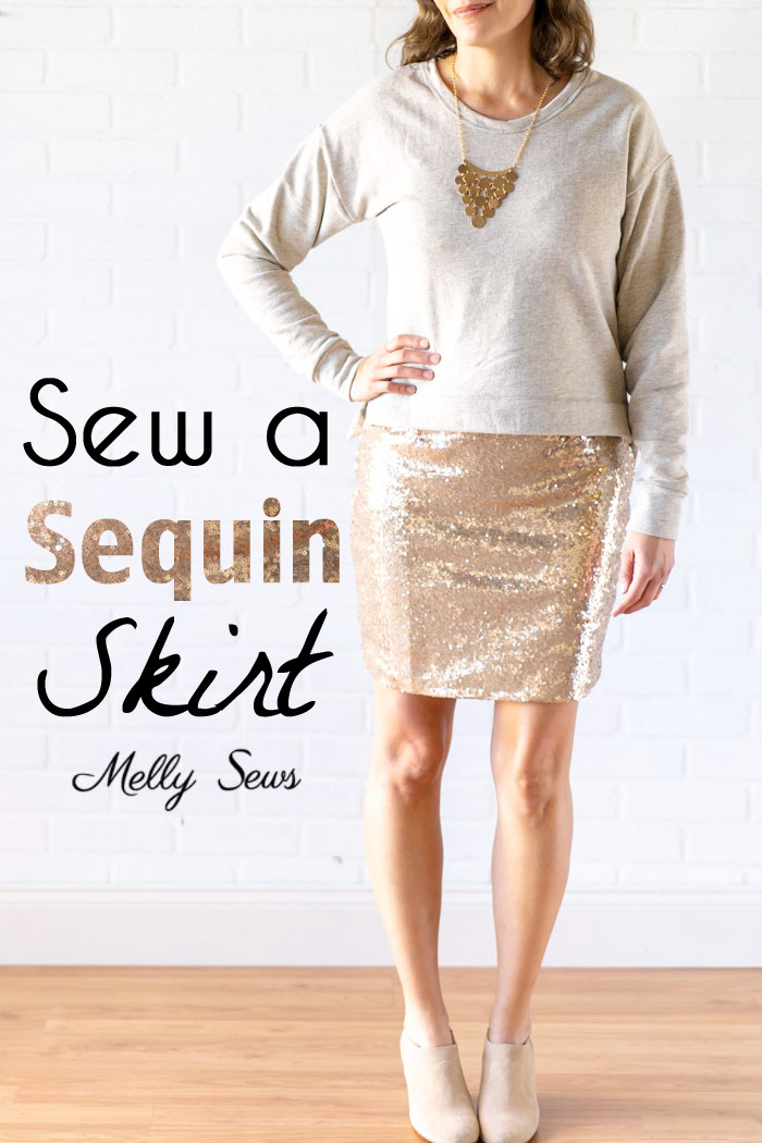 Sewing tutorial: Sequin skirt