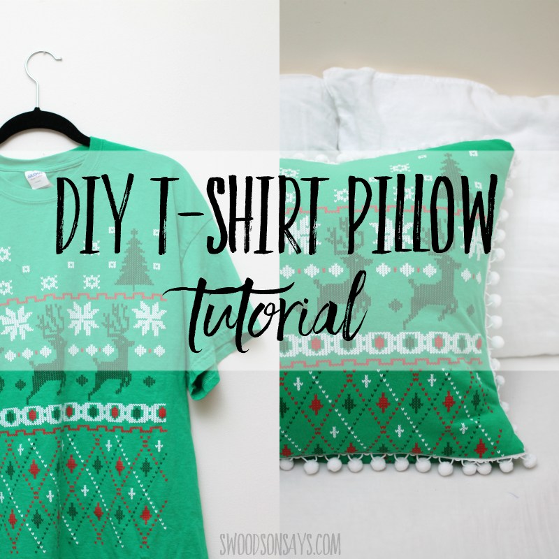 Sewing tutorial: Upcycled t-shirt pillow