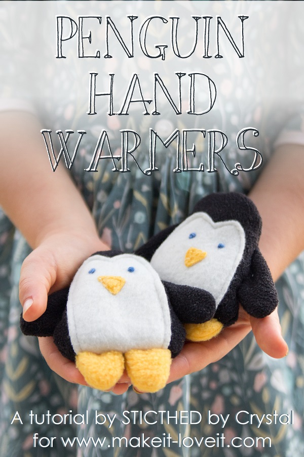 Sewing tutorial: Penguin hand warmers