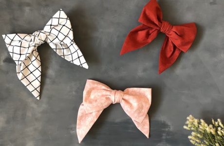 Free sewing pattern: Big fabric bow