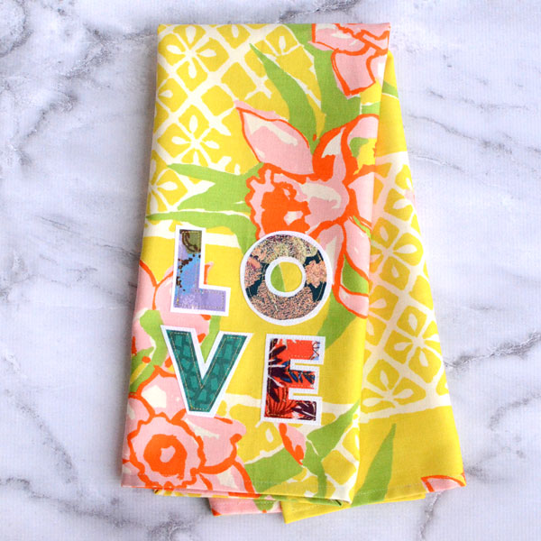 Sewing tutorial: Love tea towel from home dec cotton