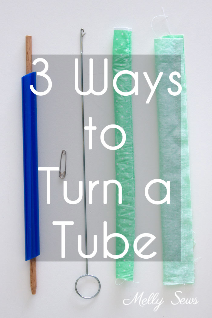 Sewing tutorial: 3 ways to turn a narrow fabric tube right side out