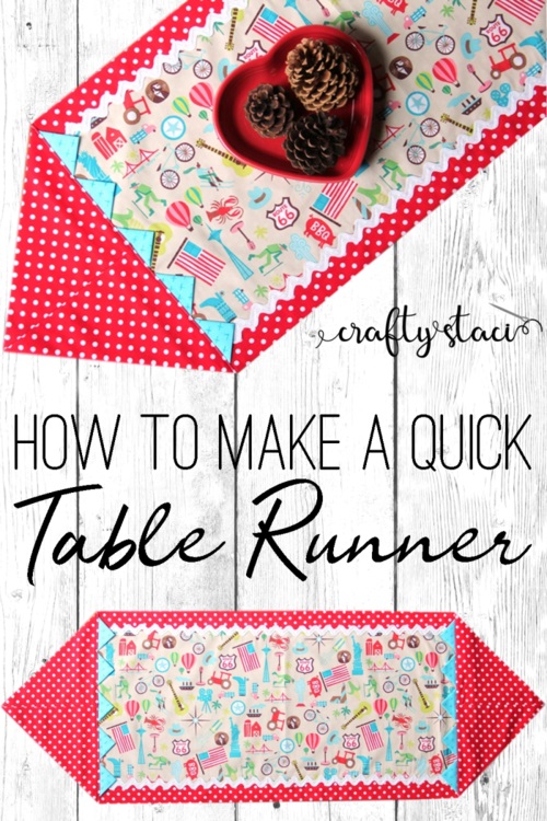 Sewing tutorial: Quick Prairie Point Table Runner