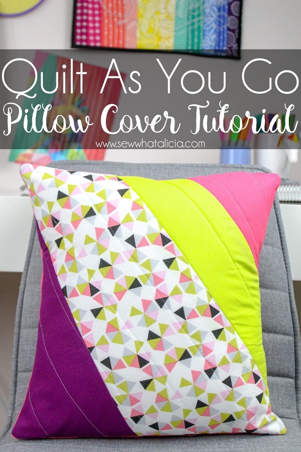 Sewing tutorial: Scrap friendly quilted pillow cover