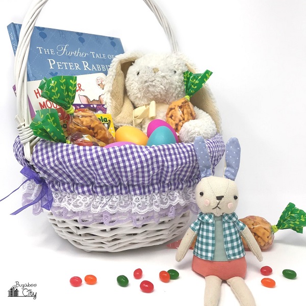 Sewing tutorial: Fabric Easter basket liner