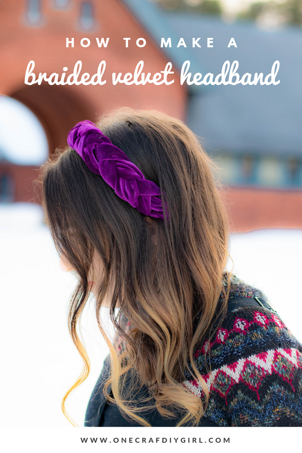 Sewing tutorial: No-sew velvet braided headband