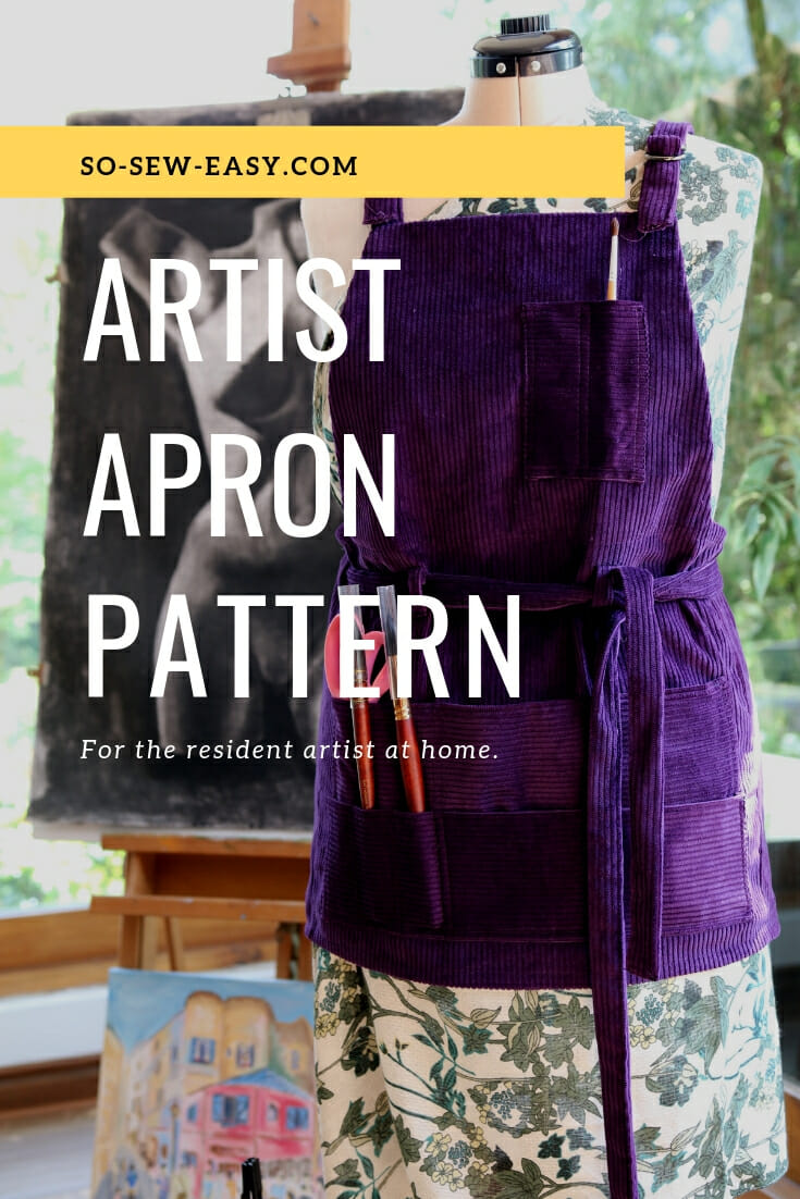 Free sewing pattern: Artist apron