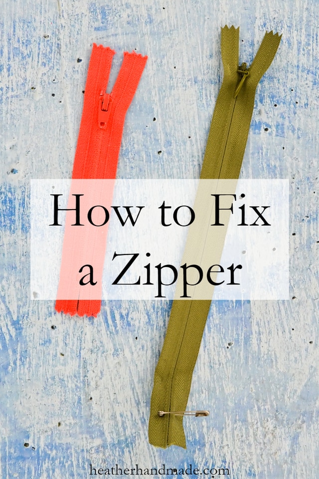 Sewing tutorial: How to replace a zipper pull