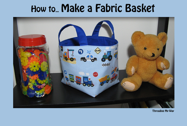 Sewing tutorial: Little fabric basket organizers