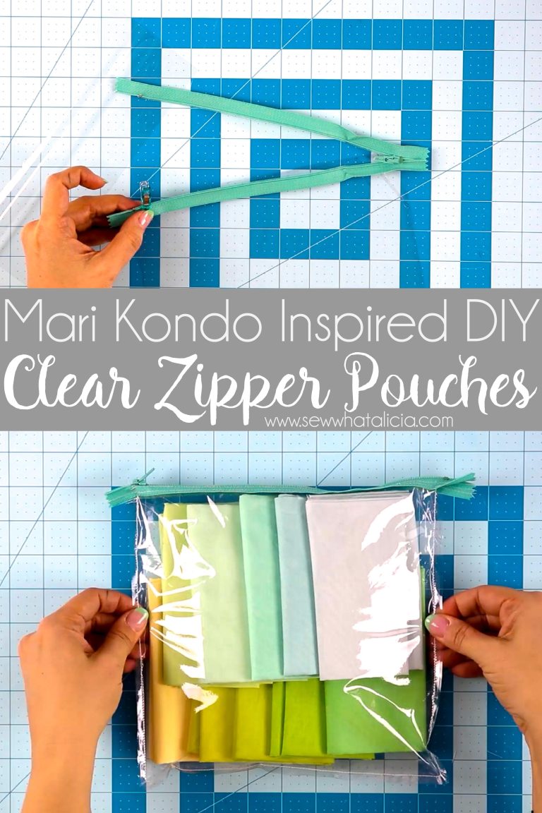 Sewing tutorial: Clear zipper pouches to organize your stuff