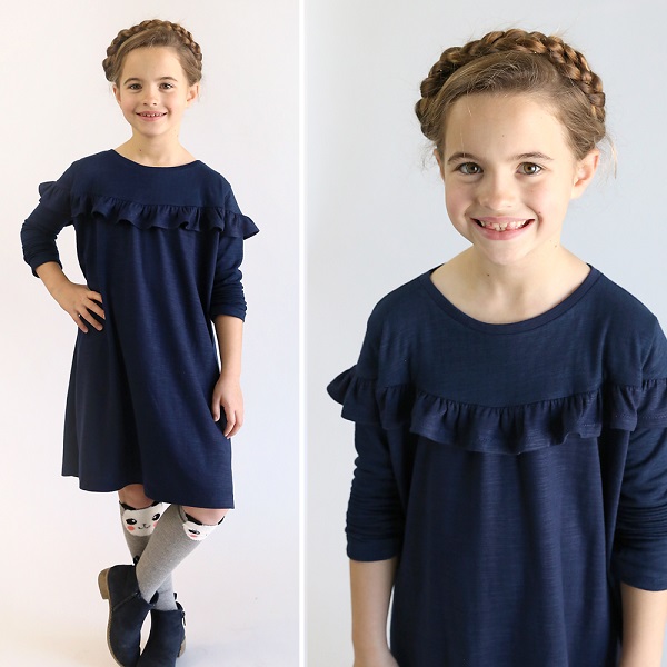 Free pattern: Girls ruffle top or dress