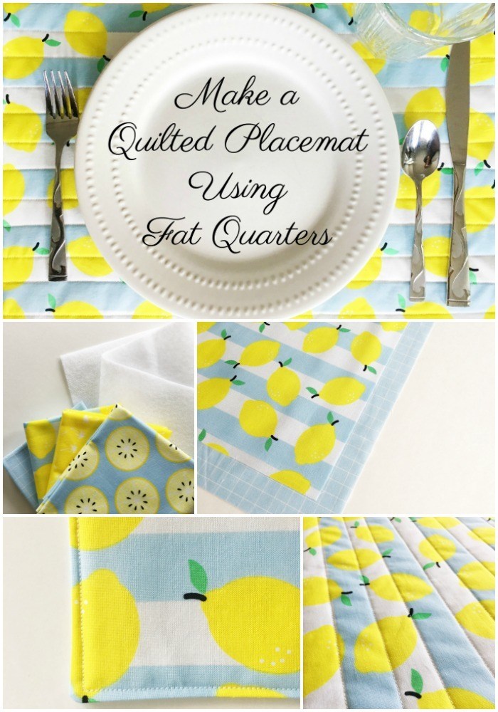 Sewing tutorial: Fat quarter placemats