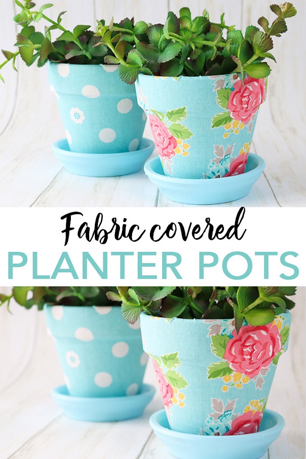 Tutorial: Fabric covered plant pots