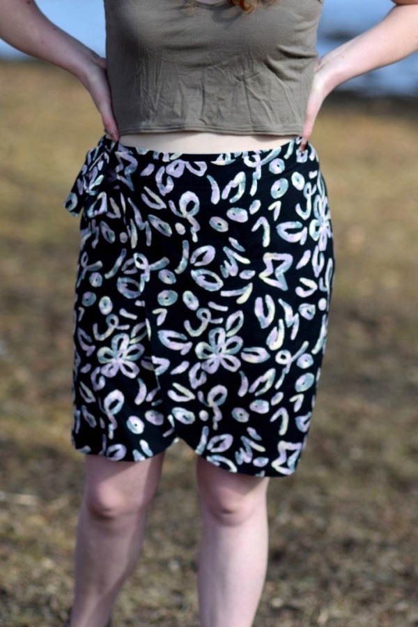 Sewing tutorial: Easy wrap skirt 