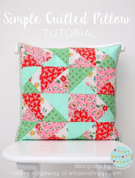 Sewing tutorial: Quilted patchwork pillow