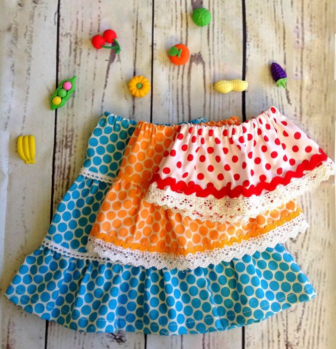 Sewing tutorial: 18 inch doll skirts in 3 lengths