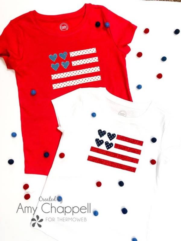 Sewing tutorial: Easy applique flag t-shirts