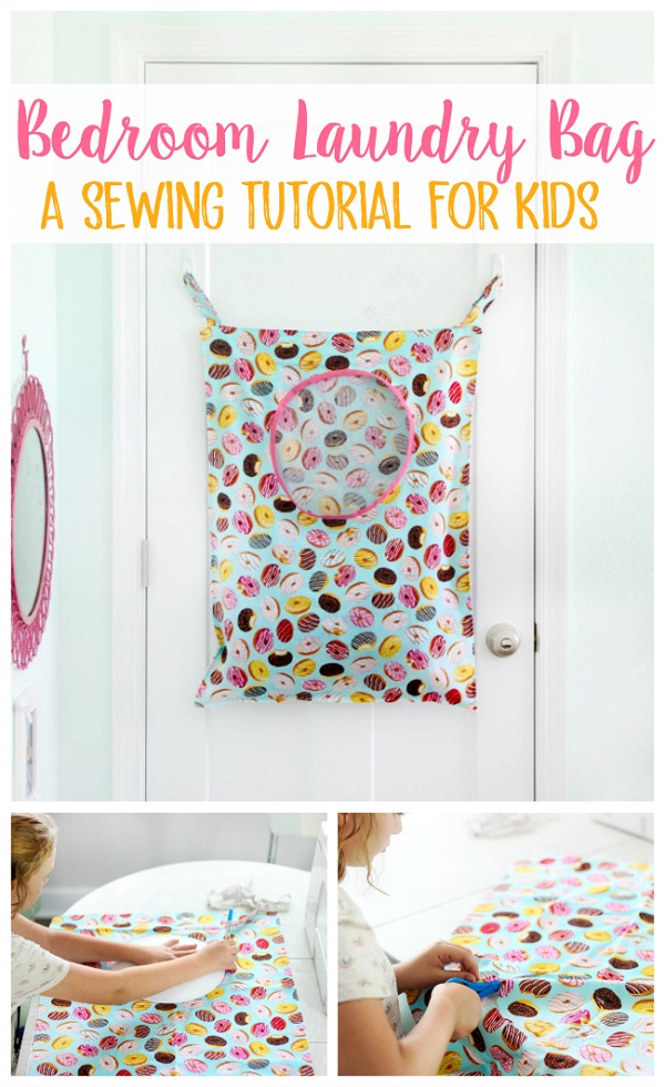 Sewing tutorial: Kids laundry bag perfect for small spaces