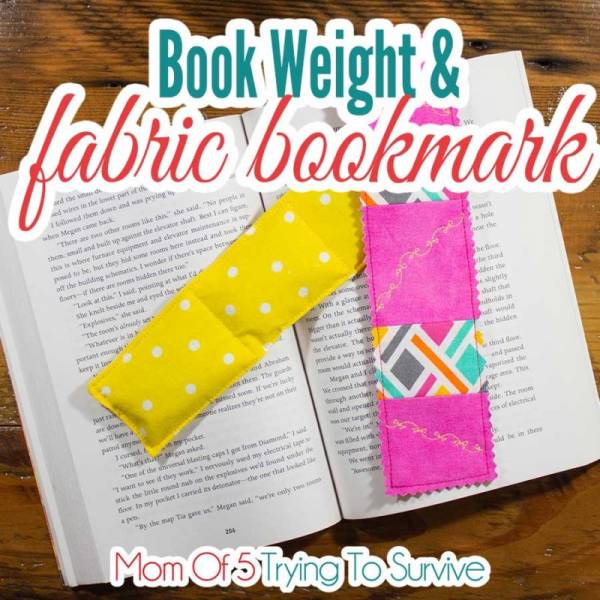 Sewing tutorial: Book weight and fabric bookmark