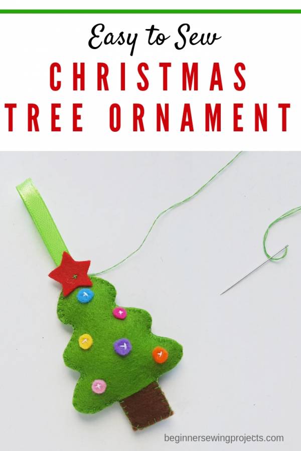 Sewing tutorial: Felt tree Christmas ornament