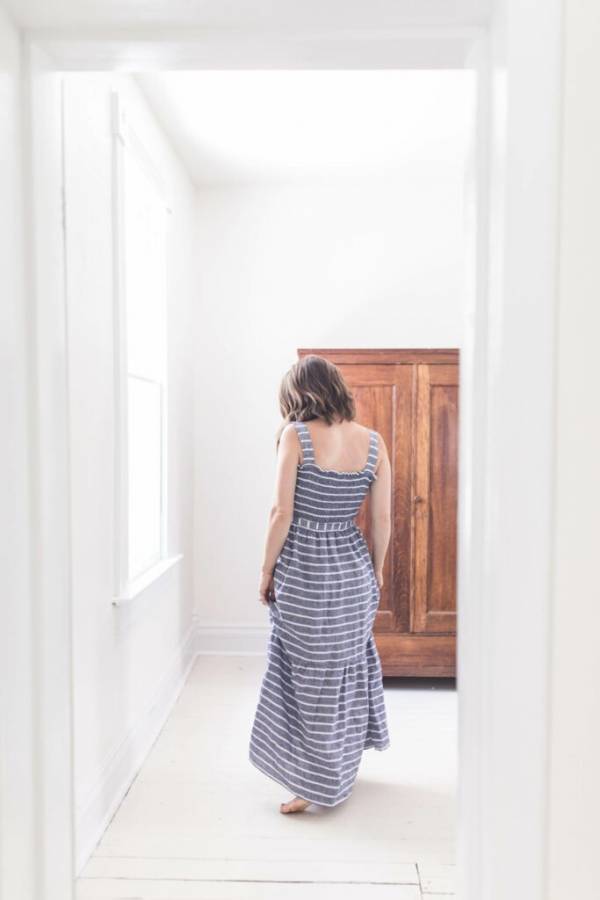 Sewing tutorial: Shirred maxi sundress