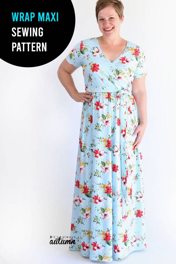 Free pattern: Wrap maxi dress