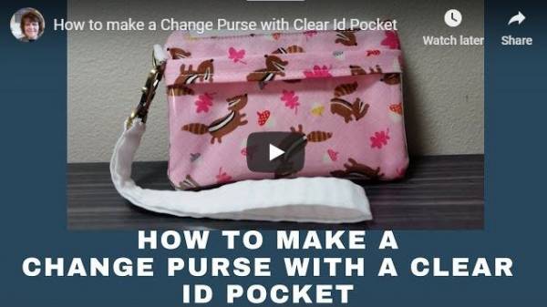 Sewing tutorial: Wristlet with clear ID pocket