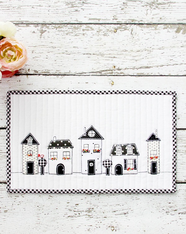 Sewing tutorial: Little houses mini quilt