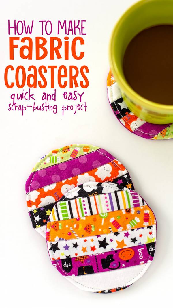 Sewing tutorial: Scrapbusting fabric coasters