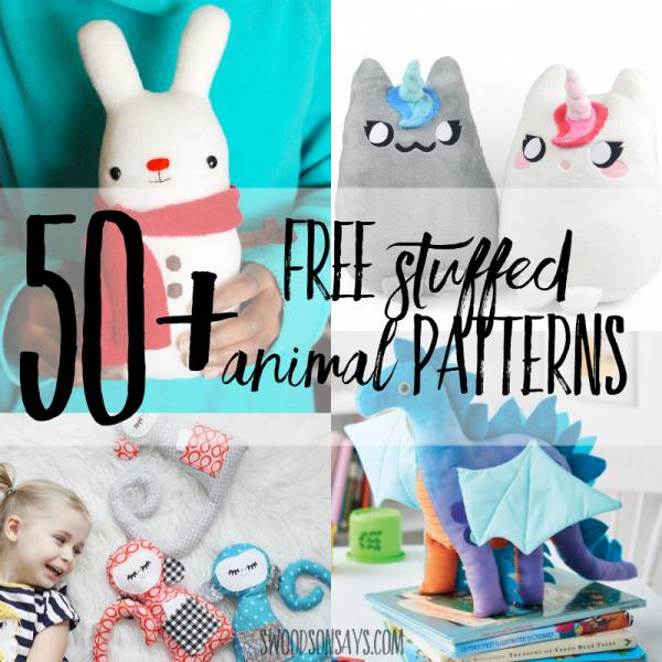 50 cute stuffed animal patterns to sew – Sewing