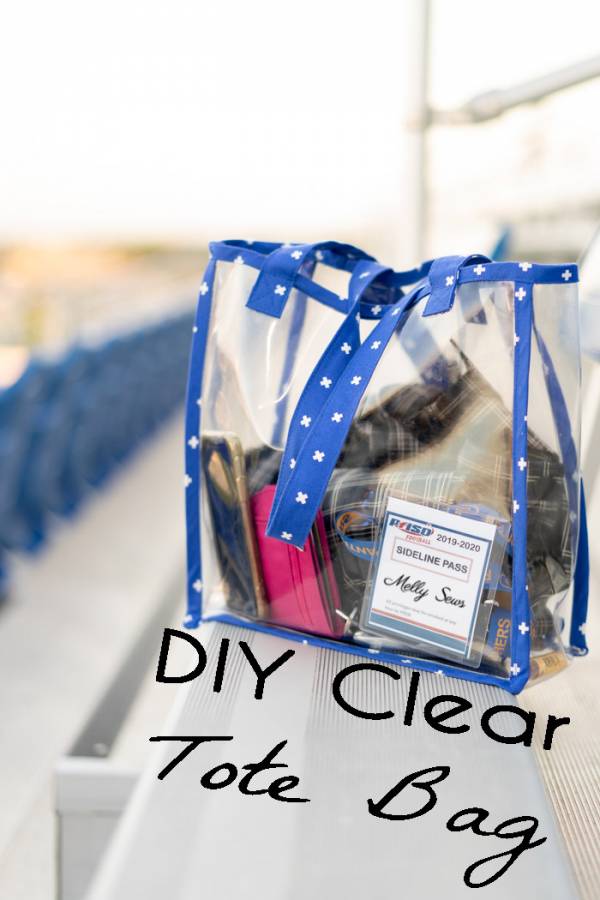 How To Make A Clear Stadium Bag  Easy & Fun Sewing Project 