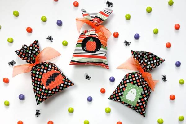 Sewing tutorial: Cute Halloween treat bags