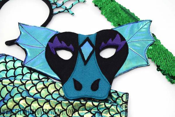 Free pattern: Felt dragon mask