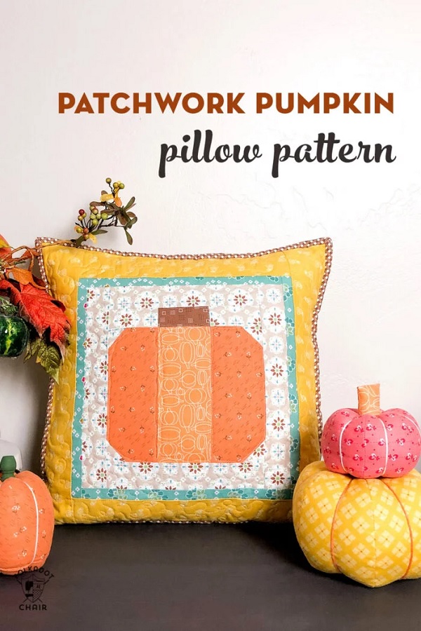 Sewing tutorial: Patchwork fall pumpkin pillow