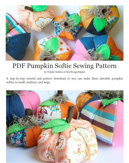 Free pattern: Patchwork fabric pumpkins