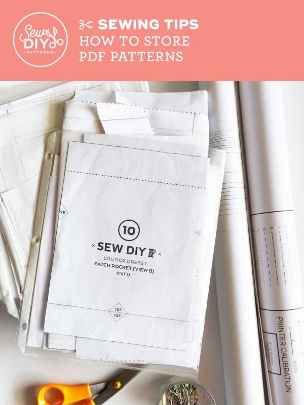 Sewing tutorial: Storing your PDF patterns